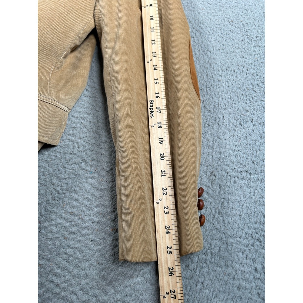Vintage Levi's Blazer Men's 44 Beige Sport Corduroy Lined Elbow Patch USA Made - Picture 11 of 11
